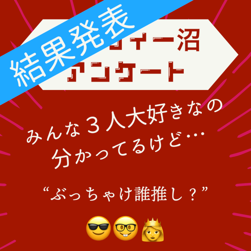 【結果】アルフィー沼アンケートぶっちゃけ誰推し？